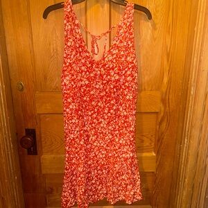 True Craft Red Floral Dress